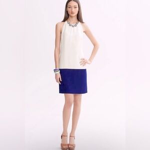 NWT‎ Banana Republic Dress Colorblock Halter Sheath Alabaster Tint Blue Women 12